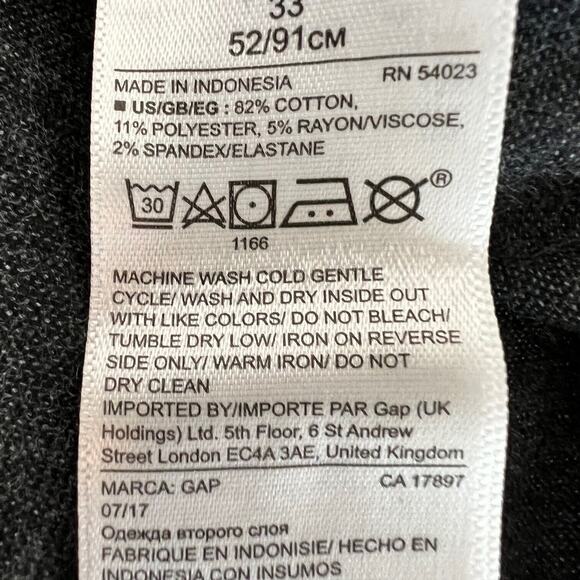 Gap Womens Velour Corduroy Pants Size 33 Black True Skinny Super High Rise - Picture 6 of 6